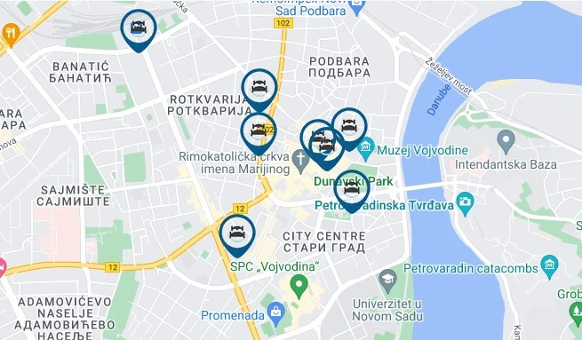 Maps - Apartment for the Day Novi Sad
